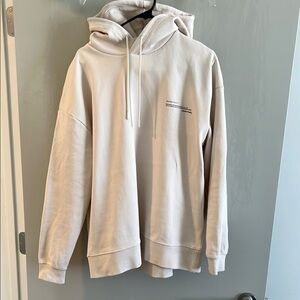 Zara Cream Hoodie with Text Detail